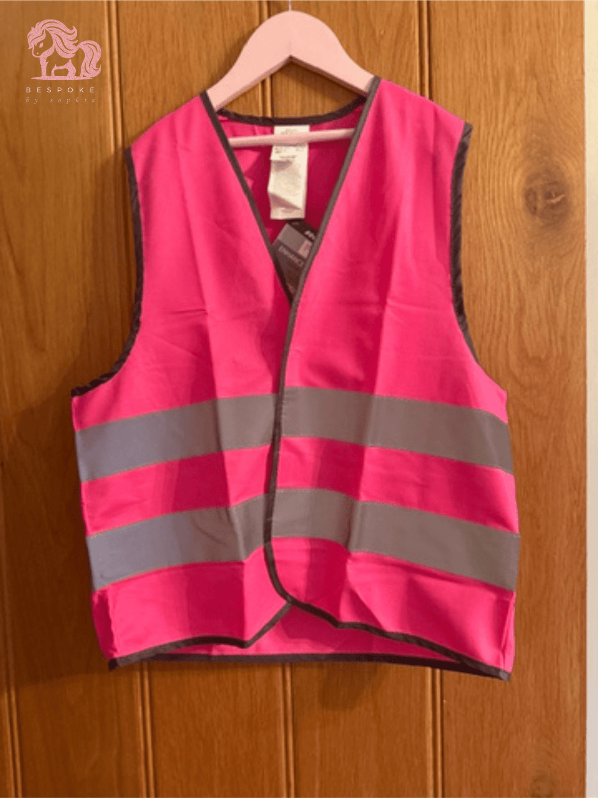 Kids hi vis vest pink - Princess Please Pass Wide & Slow - Bespoke By Sophia