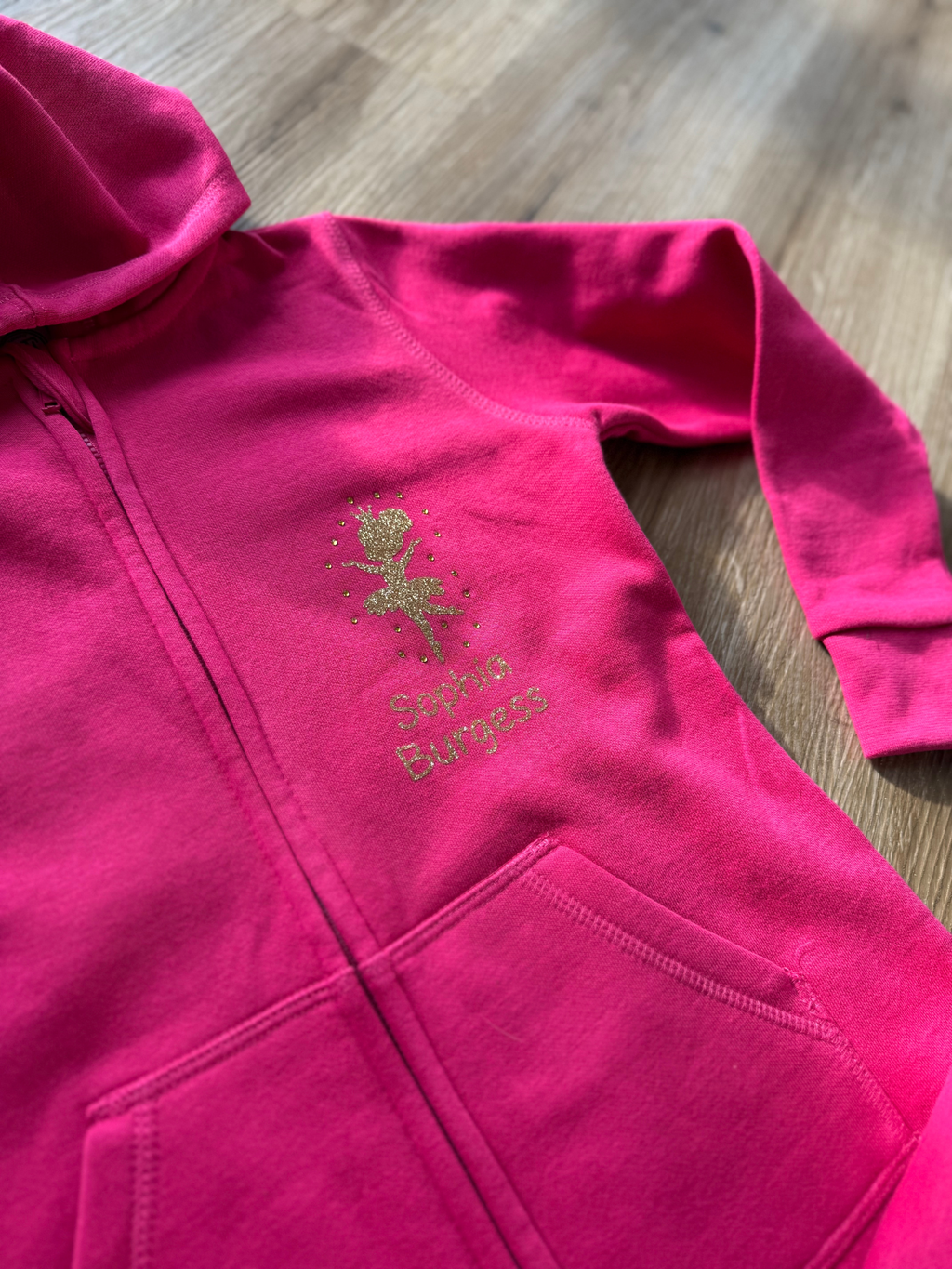 Personalised Ballerina Onesie Hot Pink