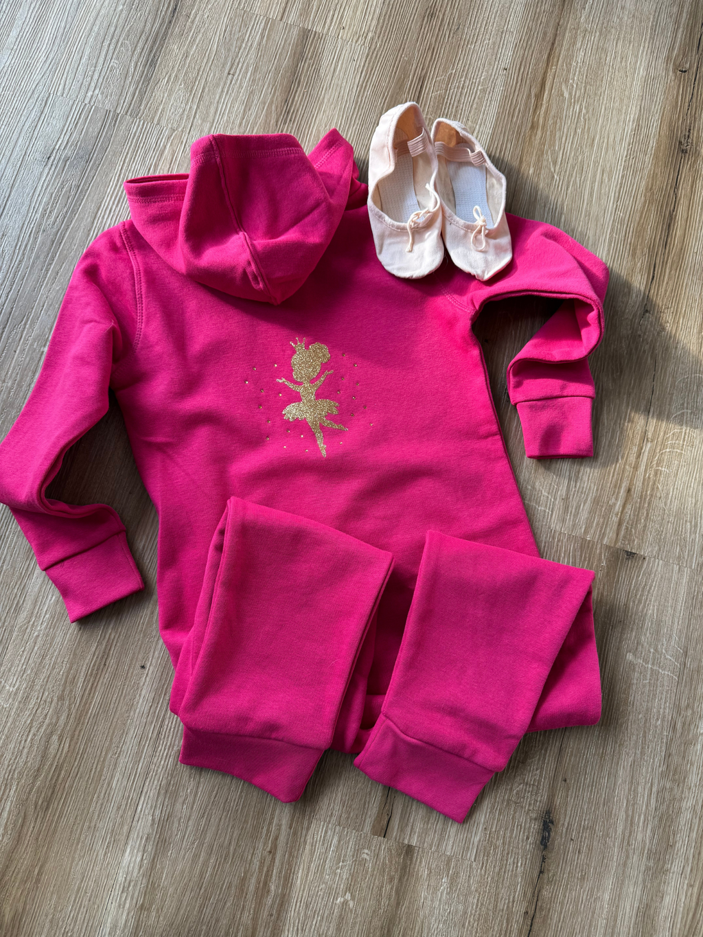 Personalised Ballerina Onesie Hot Pink