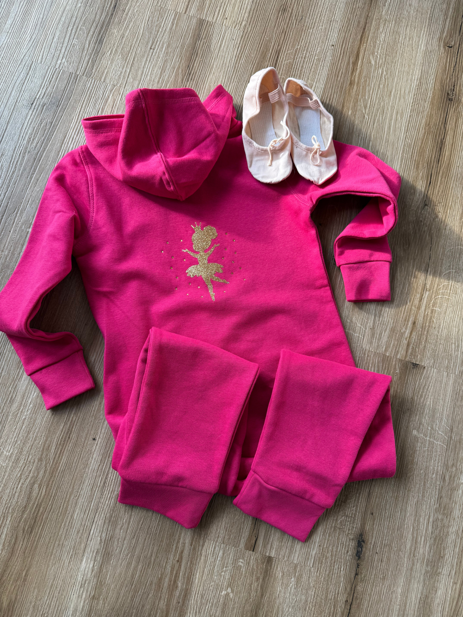 Personalised Ballerina Onesie Hot Pink