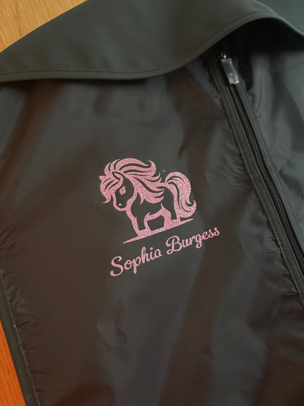 Personalised Show Jacket Cover Pink Pony design
