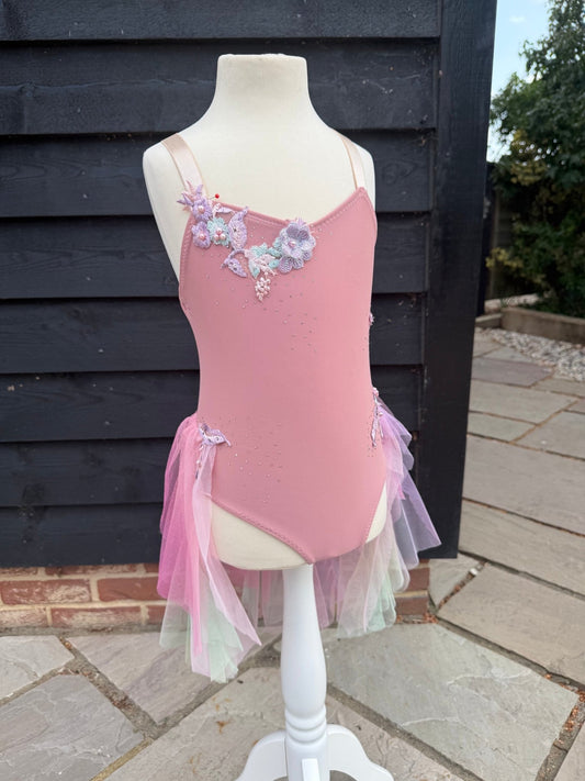 Dance Dress for Lyrical Pink Rainbow 6/7yrs - Bespoke By Sophia