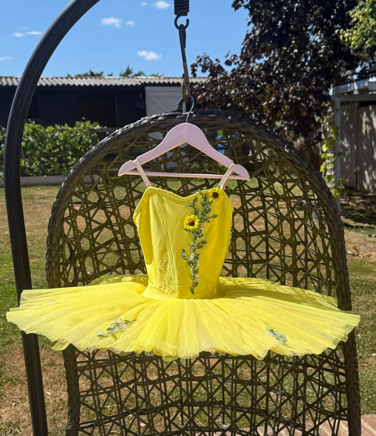 Pancake Tutu 6yrs Yellow Sunflower - Bespoke By Sophia
